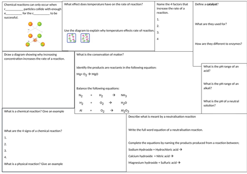 Rates Of Reaction Questions And Revision Or Mme