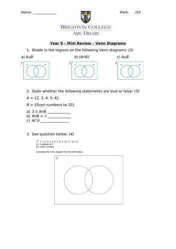 Year 9 and 10 GCSE mini assessments | Teaching Resources