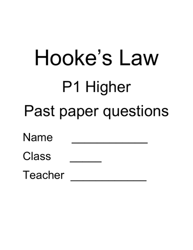 Ccea Das: Physics P1 Hooke's Law Questions And Solutions 