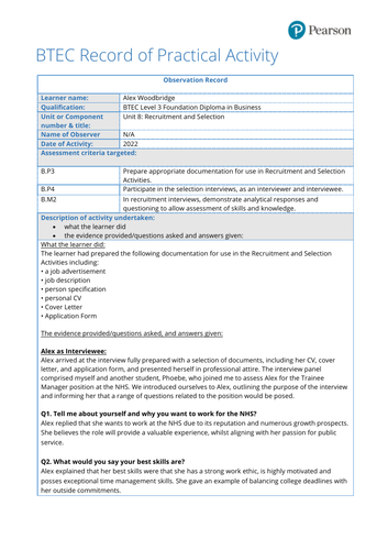 recruitment and selection assignment 2