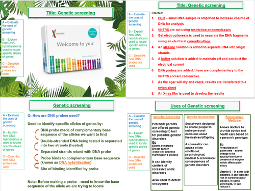Locating Genes, Genetic Screening& Counselling- AQA A Level Biology- 21 ...