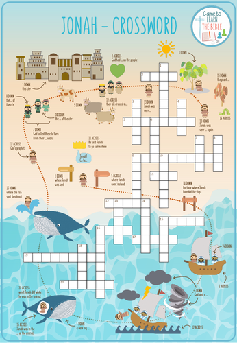 Jonah and the big fish - Crossword Puzzle | Teaching Resources