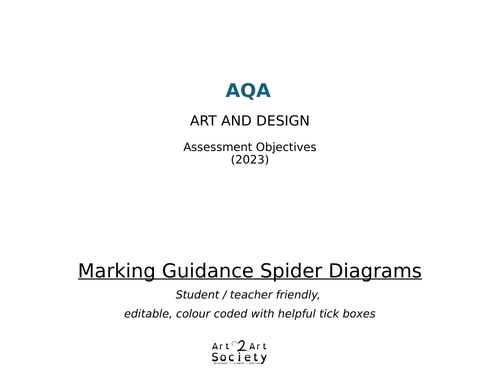 AQA Art and Design Assessment Objectives Mind Maps (Spider Diagrams ...