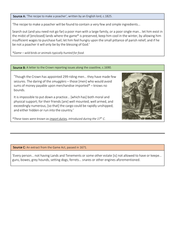 Rural & Moral Crimes in the Early Modern Period (Edexcel) | Teaching ...