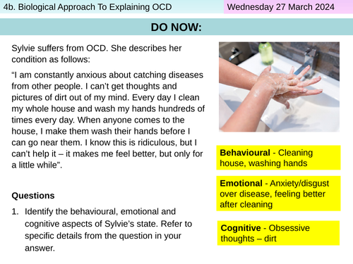 L6: Biological Explanations For OCD - Psychopathology - AQA Psychology ...