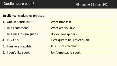 KS3 French School Subjects Les Matieres: Lessons 1 and 2 | Teaching ...