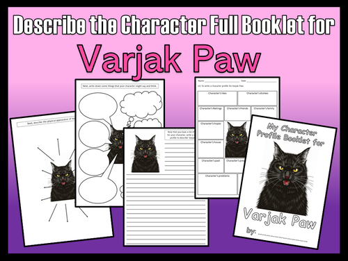 Varjak Paw (by S.F. Said) Describe the Book Character Booklet ...