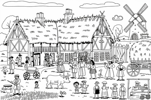 The Anglo Saxons Home Soldiers etc. Coloring Sheets Colouring Pages ...
