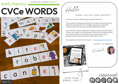 cvc-to-cvce-word-cards-teaching-resources