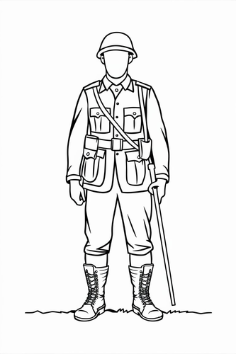 WW1 World War 1 WWI Soldiers etc. Coloring Sheets Colouring Pages ...