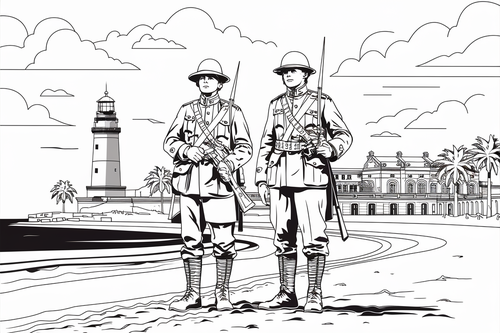 WW1 World War 1 WWI Soldiers etc. Coloring Sheets Colouring Pages ...