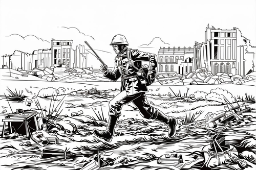 WW1 World War 1 WWI Soldiers etc. Coloring Sheets Colouring Pages ...