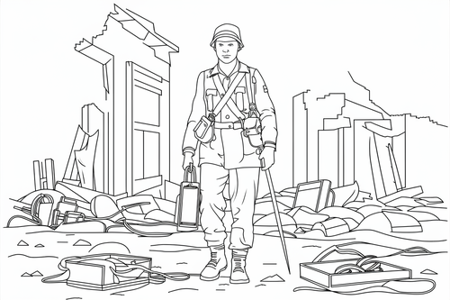 WW1 World War 1 WWI Soldiers etc. Coloring Sheets Colouring Pages ...