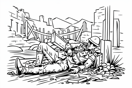 WW1 World War 1 WWI Soldiers etc. Coloring Sheets Colouring Pages ...