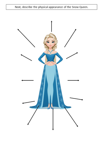 The Snow Queen ELSA Fairytale Character Describe Book Character Booklet Description Disney's ...