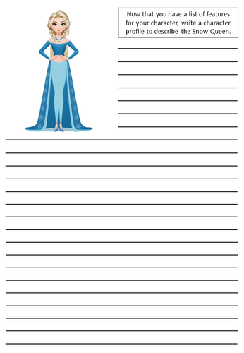 The Snow Queen ELSA Fairytale Character Describe Book Character Booklet Description Disney's ...