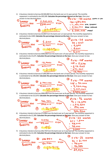 Paper 1 Calculations Questions & Answers - GCSE Edexcel Business ...