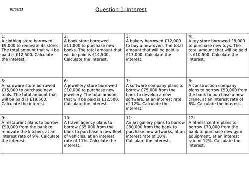 Paper 1 Calculations Questions & Answers - GCSE Edexcel Business ...