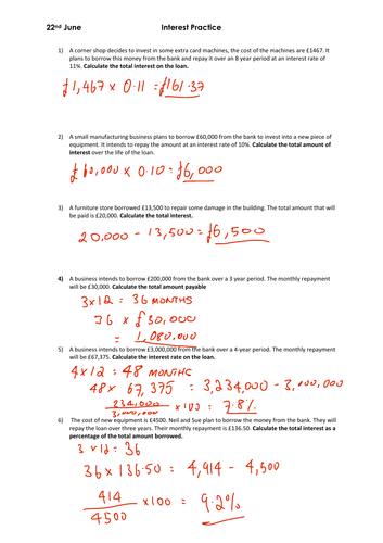 Paper 1 Calculations Questions & Answers - GCSE Edexcel Business ...