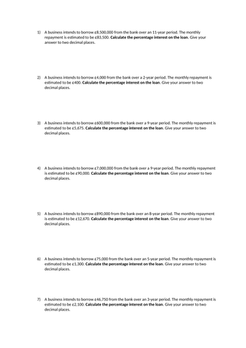 Paper 1 Calculations Questions & Answers - GCSE Edexcel Business ...