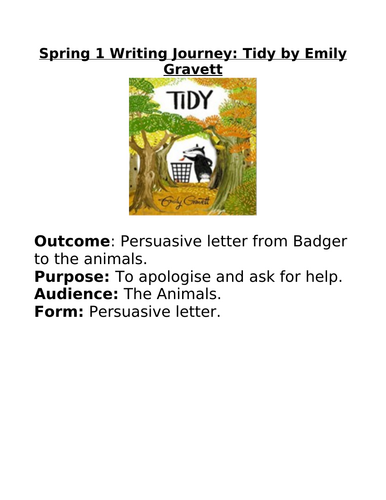 Tidy by Emily Gravett - Year 2 Unit of Writing Resources | Teaching ...