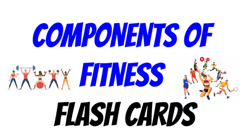 Components of fitness blank flash cards | Teaching Resources