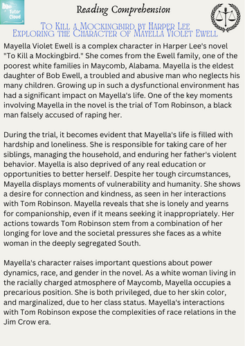 To Kill a Mockingbird: Exploring the Character of Mayella Violet Ewell