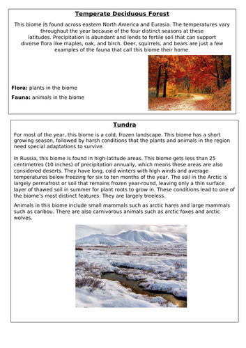 Russia Biomes | Teaching Resources