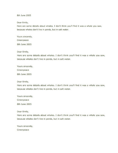 Dear Greenpeace by Simon James - Year 3 Unit of Writing Resources ...