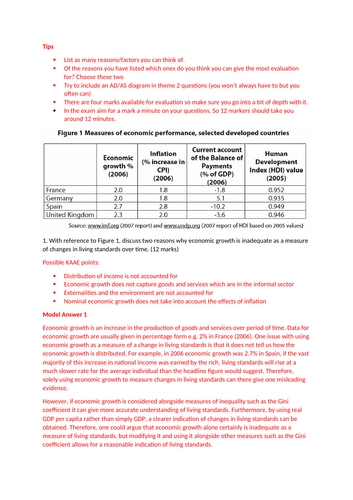 A Level Economics - Economic Growth | Teaching Resources
