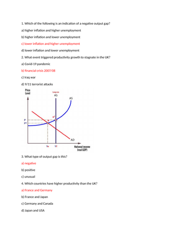 A Level Economics - Economic Growth | Teaching Resources