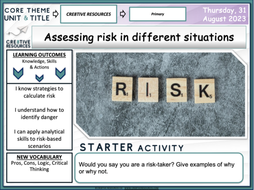 Assessing Risks in different situations - Primary PSHE | Teaching Resources