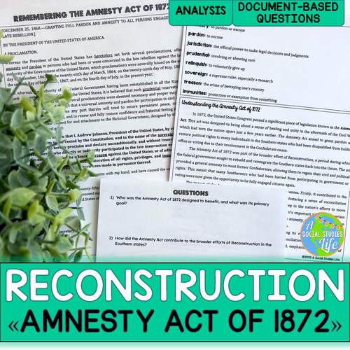 Amnesty Act 1872 | Teaching Resources