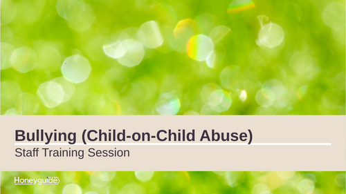 Bullying Safeguarding Staff Training Pack | Teaching Resources