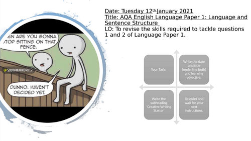 Language Paper 1 Revision SOW | Teaching Resources