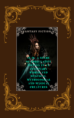 Fantasy Fiction Definition Cards | Teaching Resources