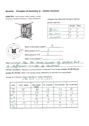 Chemistry revision Questions and answers | Teaching Resources