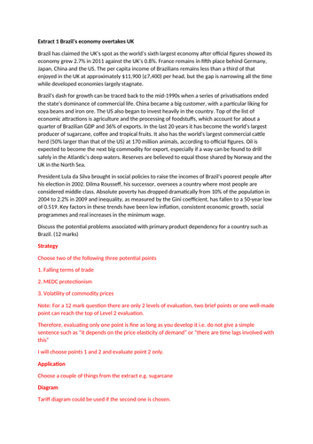 A Level Economics - Factors Influencing Growth and Development ...