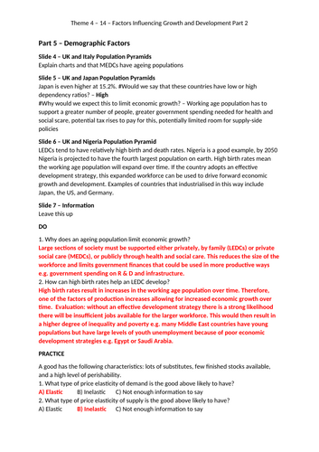 A Level Economics - Factors Influencing Growth and Development ...