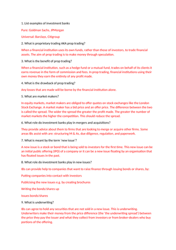 A Level Economics - Market Failure in Financial Markets | Teaching ...