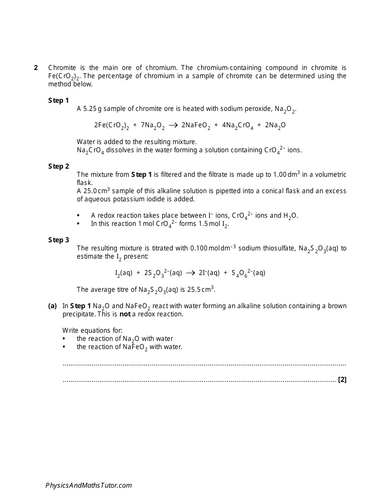 Year 13 A-Level Electrode Potentials | Teaching Resources