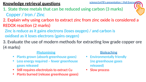 GCSE CHEMISTRY POWERPOINTS - WHOLE COURSE WITH ANSWERS | Teaching Resources