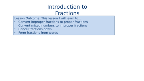 Introduction to Fractions | Teaching Resources