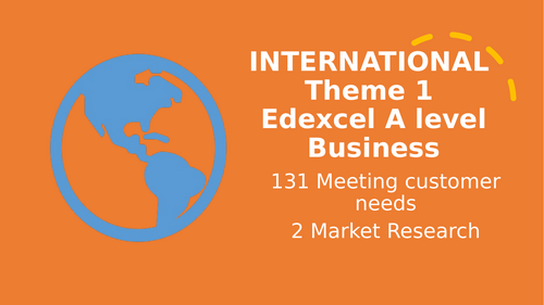 Theme 1 Marketing and people EDEXCEL IA Level Business Unit 2 Market ...