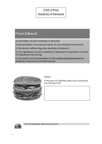 Theme 1 Marketing and people EDEXCEL IA Level Business Bundle ...