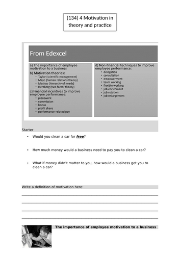 Theme 1 Marketing and people EDEXCEL IA Level Business Unit 17 ...