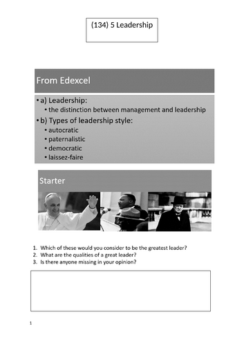 Theme 1 Marketing and people EDEXCEL IA Level Business Bundle ...