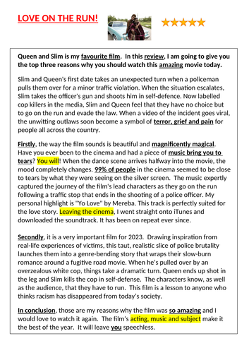 Writing a fantastic REVIEW - GCSE English Language | Teaching Resources