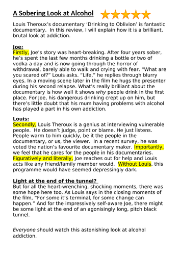 Writing a fantastic REVIEW - GCSE English Language | Teaching Resources