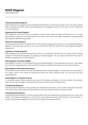 BODE Diagram | Teaching Resources